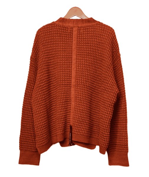 画像2: Azuma.  DROOP WAFFLE GARDIGAN DARK ORANGE (2)
