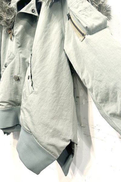 画像5: Azuma.  DROOP N-2A JACKET LIGHT KHAKI (5)