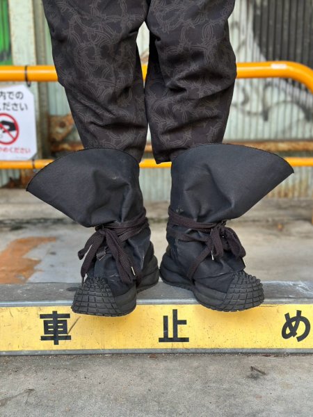 画像3: beauty:beast　Magarimono_collabo Sack Back Boots-2 / COTTON BLACK (3)