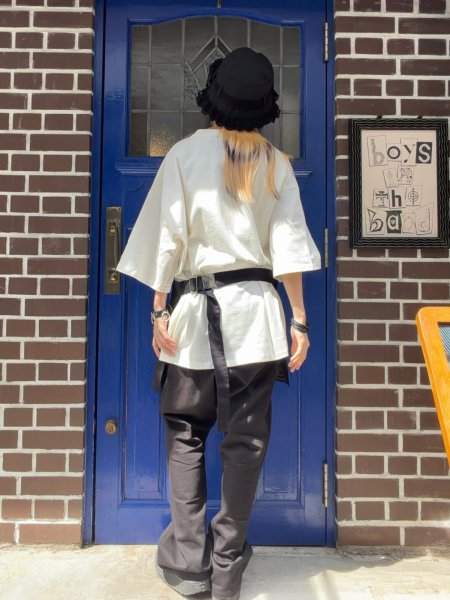 画像4: el conductorH　COTTON BIKER APRON　BK (4)