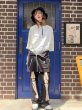 画像2: el conductorH　COTTON BIKER APRON　BK (2)