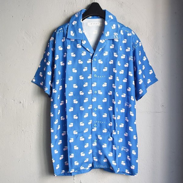 画像1: LABRAT×不純喫茶DOPE Hawaiian Shirt BLUE (1)