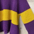 画像3: KIDILL 22AW KL632 Border Pullover Knit Insist on British Wool Yellow×Purple (3)