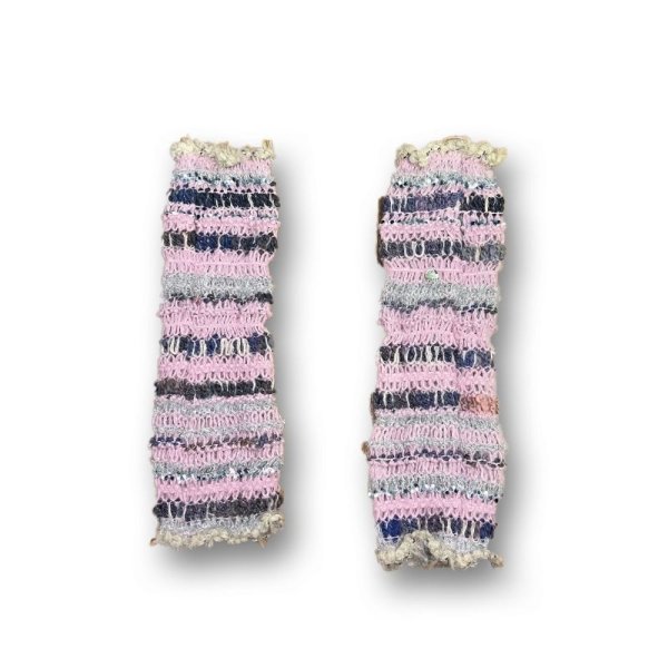 画像1: rurumu: 23AW weave yarn arm warmers pink (1)