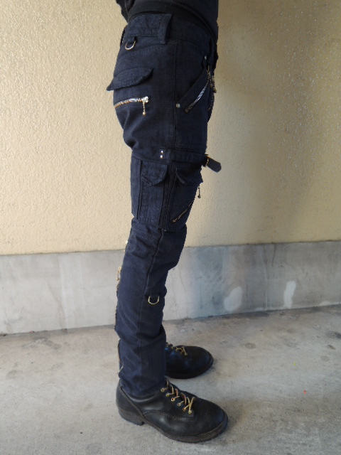 blackmeans COTTON ZIP PANTS BLK - boys in the band