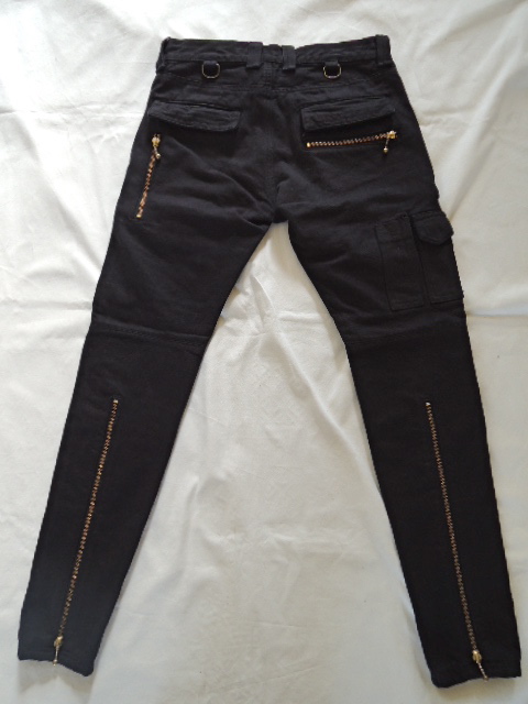 blackmeans COTTON ZIP PANTS BLK - boys in the band