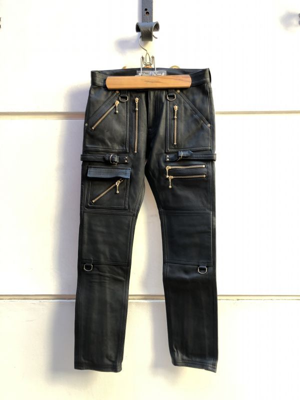 blackmeans leather zip pants BLACK - boys in the band