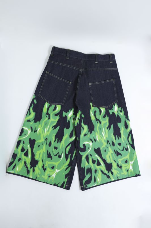 boys in the band別注 TENDER PERSON FLAME PATTERN SHORTS INDIGO  