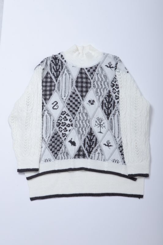 縷縷夢兎 rurumu: 2020AW mix pattern knit トップス