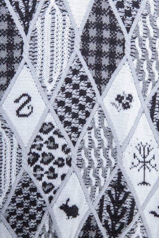 ルルムウ keisuke kanda - rurumu: 20AW mix pattern knit PO Whiteの 