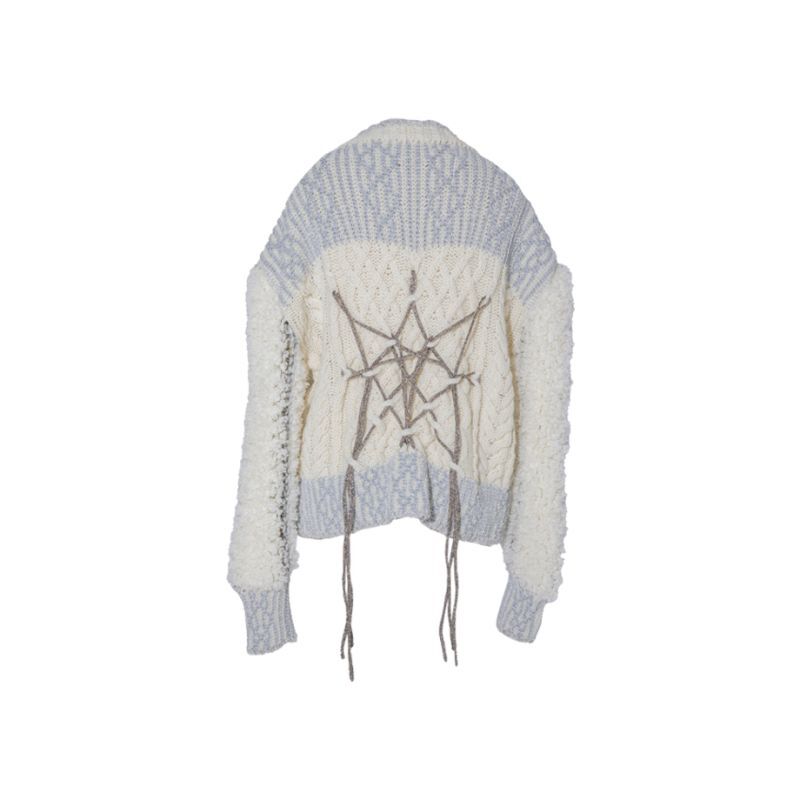 rurumu: 21AW boa sleeve knit cardigan-