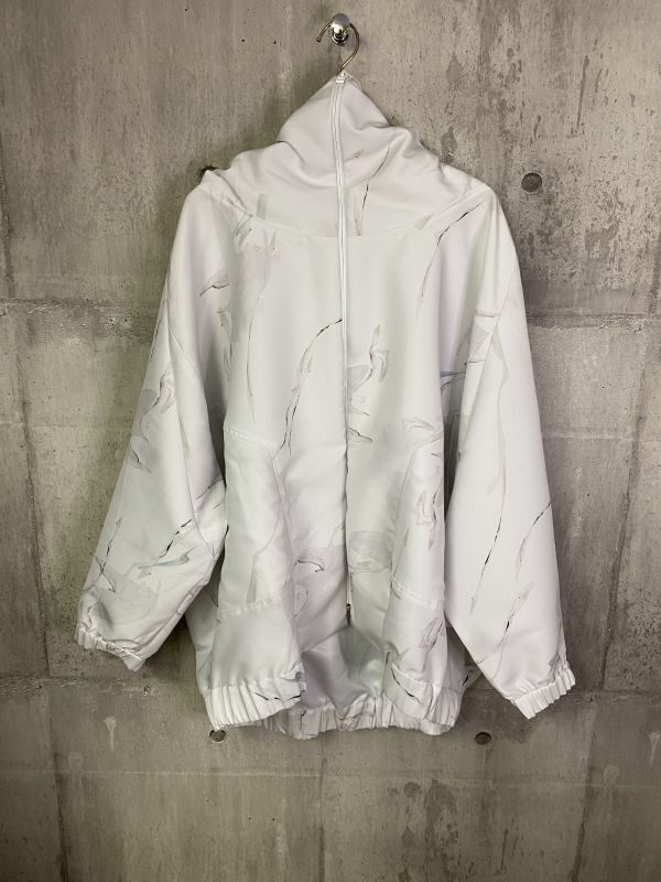 BALMUNG 22SS14 グラフィックハイネックビッグパーカー Mist White 注目商品 BALMUNG グラフィックハイネックビッグパーカー バルムング その他
