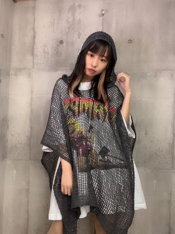 blackmeans 22SS メッシュポンチョフーディ BLACK