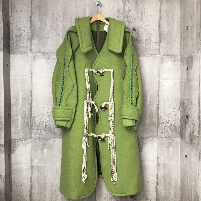 BASEMARK 22BF21 Ladder Embroidery Coat Green