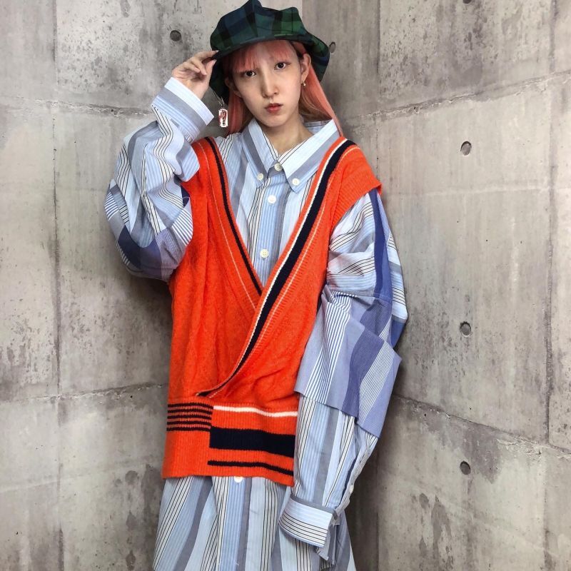 TENDER PERSON テンダーパーソン CROSS KNIT VEST