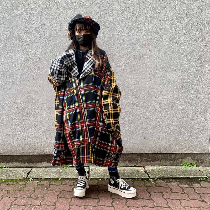 KIDILL AW KL Riders Coat MixTartanCheck