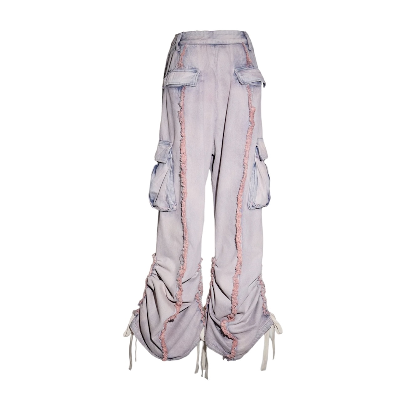 rurumu: カーゴパンツ　ピンク rurumu: カーゴパンツ rurumu:/ルルムウ/drawstring denim pants